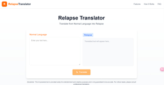 Relapse Translator screenshot