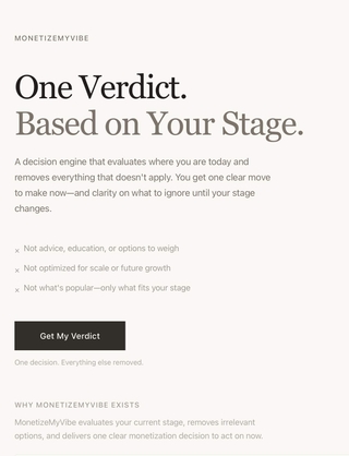 MonetizeMyVibe screenshot