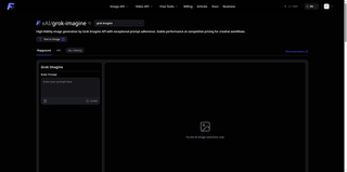 Flaq AI Grok Imagine Text to Video API screenshot