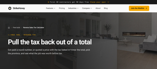 Reverse Sales Tax Calculator screenshot
