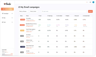 Emelia.io screenshot