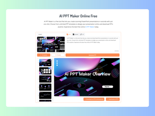 AI PPT Maker: Make your unique PPT with AI online for free. screenshot