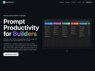 PromptPlanner : Prompt manager for Mac to organize, schedule, and copy reusable AI prompts screenshot