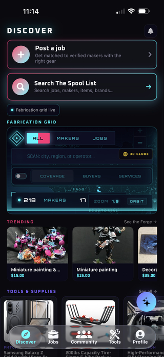 The Spool List screenshot