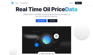 Oil Metrics API screenshot
