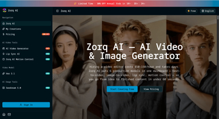 Zorq AI — Free AI Video & Image Generator | Kling + Veo screenshot