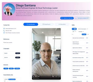Virtual CV screenshot
