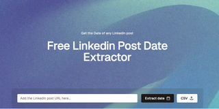 Free Tool - Post date extractor screenshot