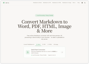 MD To - Markdown Converter screenshot
