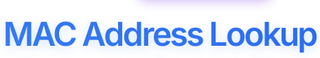 MAC Address Lookup screenshot