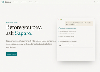 Saparo | AI Shopping Agent screenshot