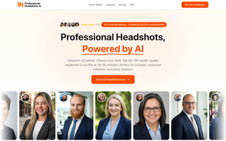 ProfessionalHeadshot.io screenshot