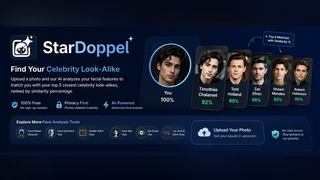 Find your celebrity doppelganger instantly with AI — free, no sign-up required screenshot