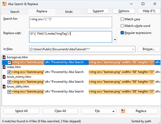 Aba Search and Replace screenshot