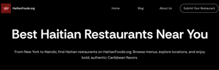 HaitianFoods.org screenshot