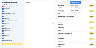 Bulk Languages Translator screenshot