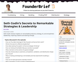FounderBrief screenshot