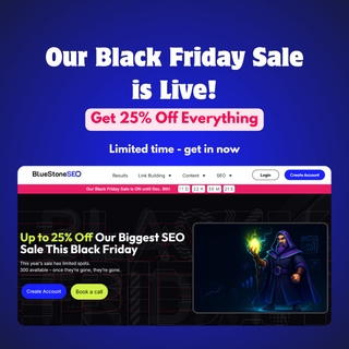 BluestoneSEO Black Friday Sales screenshot