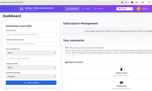 Botlyx Video Summarizer screenshot