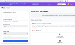 Botlyx Video Summarizer screenshot