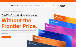 Tokenhot LLM API Gateway screenshot
