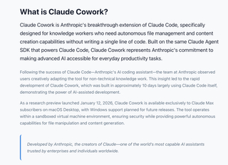 Claude Cowork: AI-Powered Knowledge Work Assistant screenshot