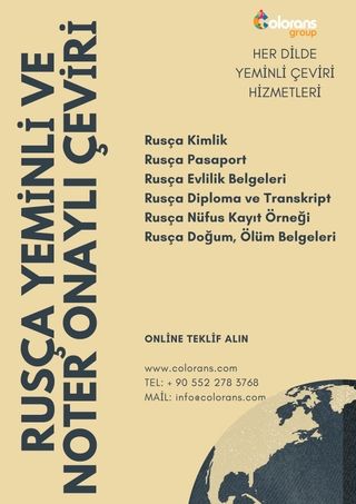 Rusça Yeminli ve Noter Onaylı Tercüme screenshot