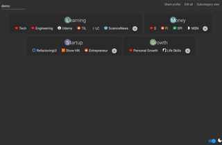 Homepaqe - Bookmarks with a twist screenshot