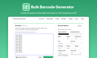 Bulk Barcode Generator screenshot
