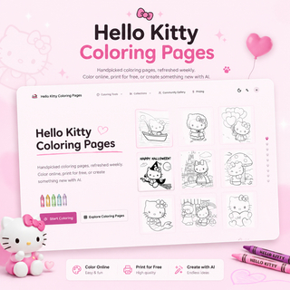Hello Kitty Coloring Pages screenshot