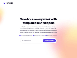 Retext : MacOS Text Replacement App screenshot