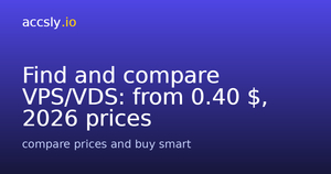 Accsly VPS — VPS and web hosting price comparison screenshot