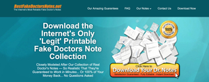 BestFakeDoctorsNotes.net screenshot