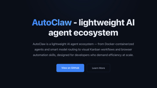 AutoClaw — Lightweight AI Agent Platform screenshot