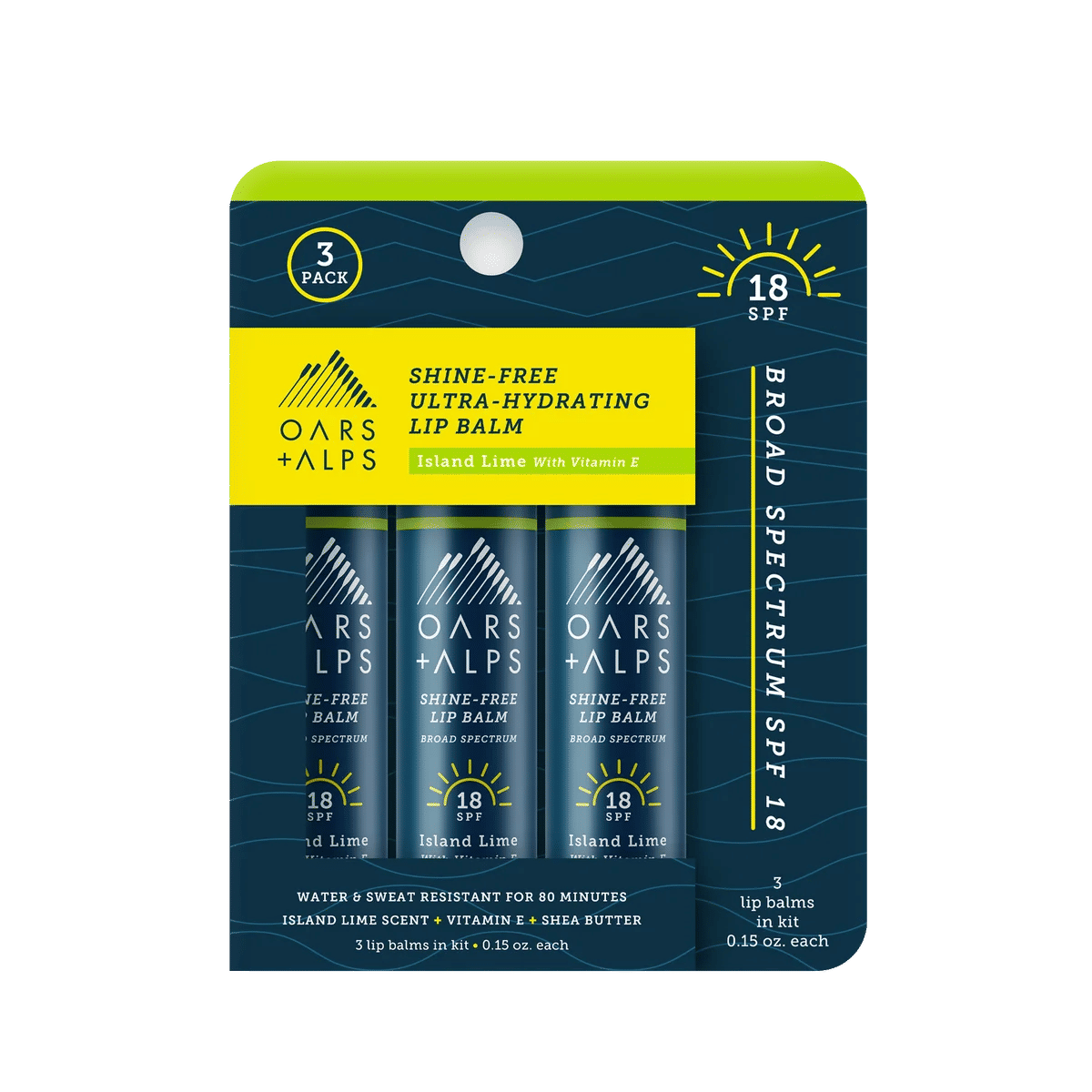 SPF Shine-Free Lip Balm 3-Pack - Island Lime