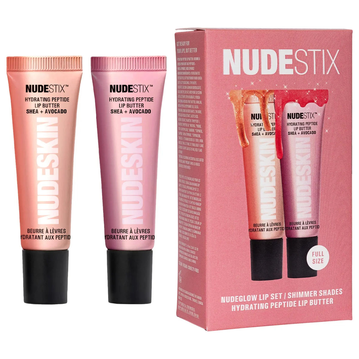 Nudeglow Hydrating Peptide Lip Butter Duo Set