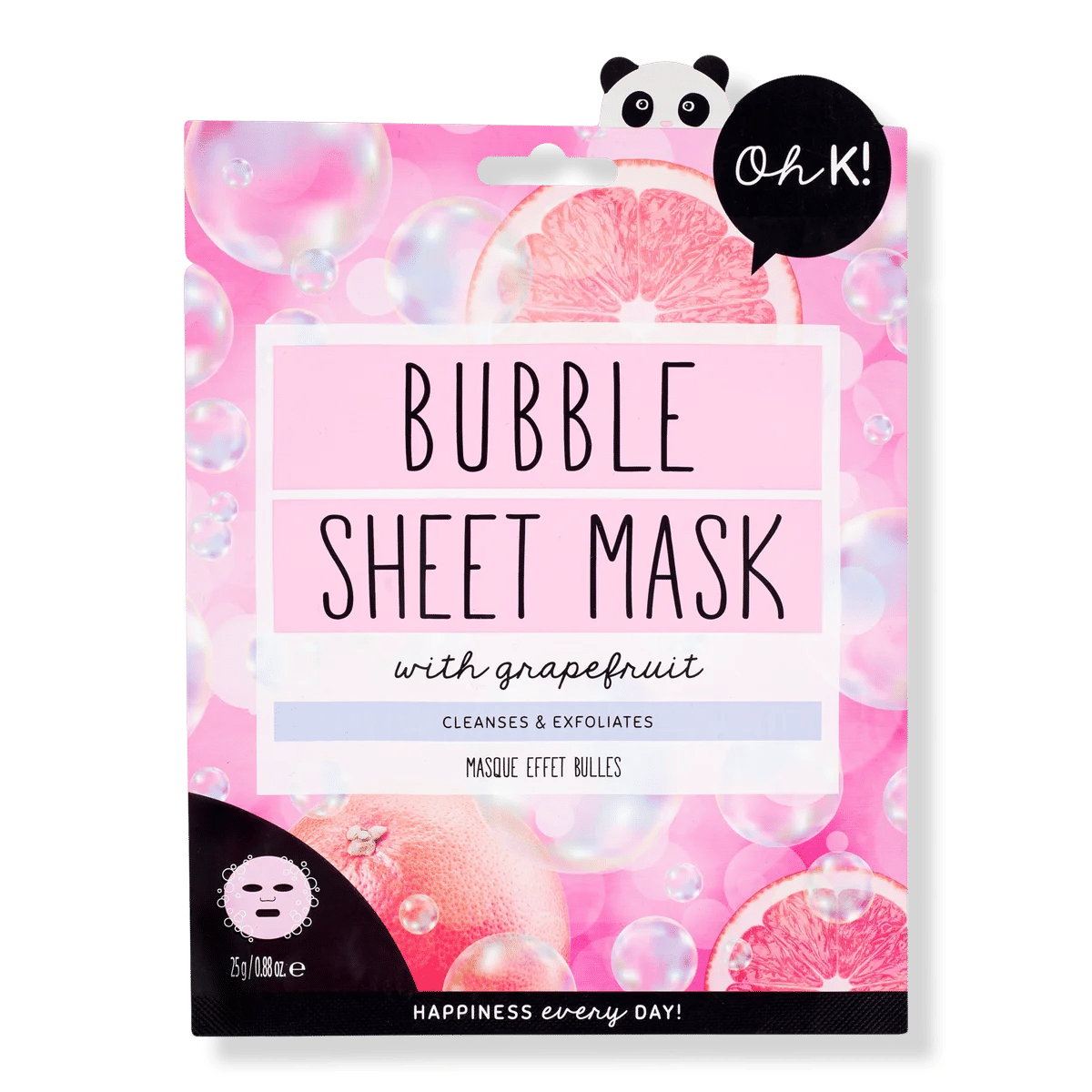 Pink Bubble Sheet Mask with Grapefruit