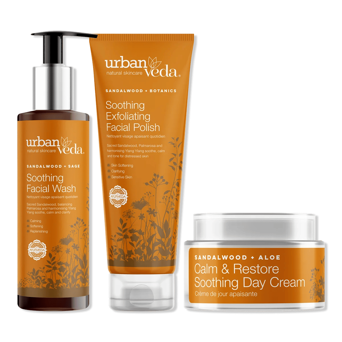 Soothing Sandalwood & Aloe Vera Skincare Heroes Set for Delicate Skin