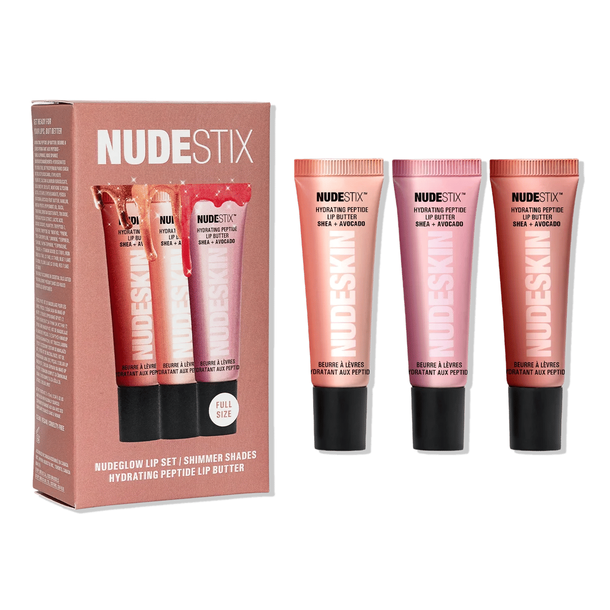 NUDEGLOW Lip Set - Hydrating Peptide Lip Butter