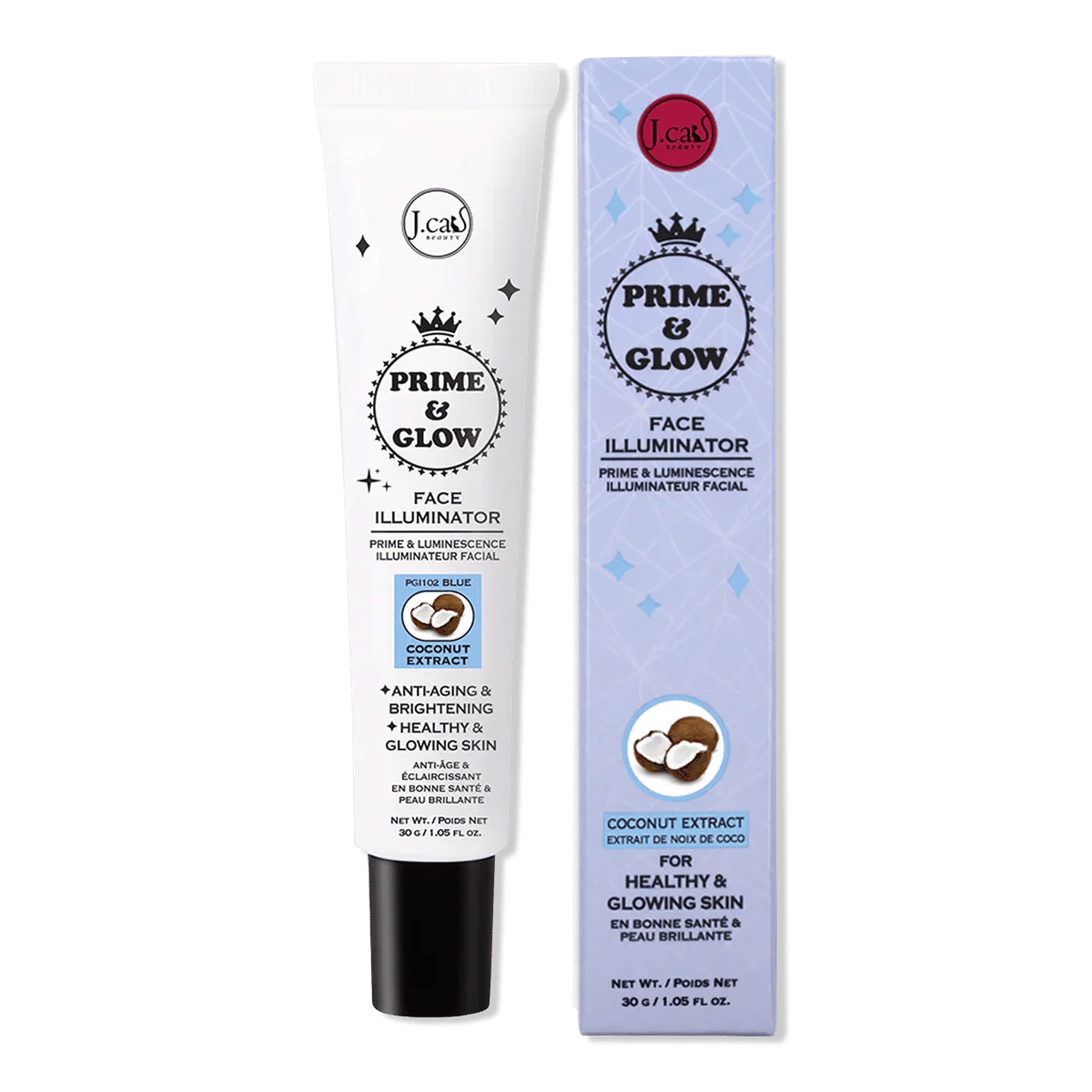 Prime & Glow Face Illuminator Coconut Extract Blue