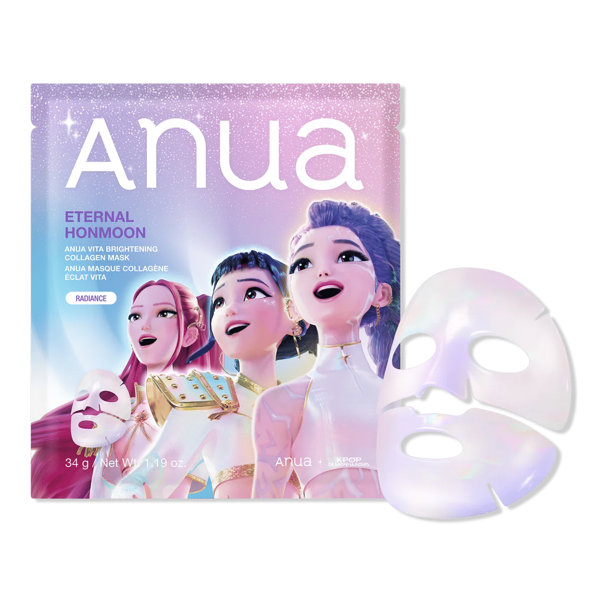 KPop Demon Hunters Vita Brightening Collagen Mask - 1 ct