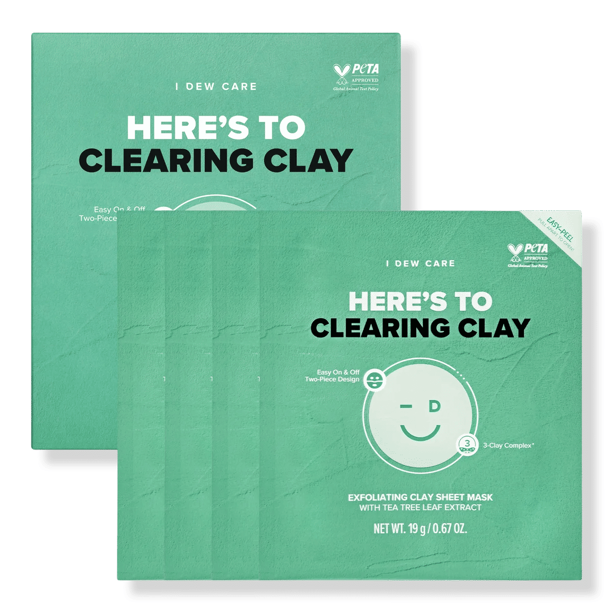 Here's To Clearing Clay Exfoliating Sheet Mask