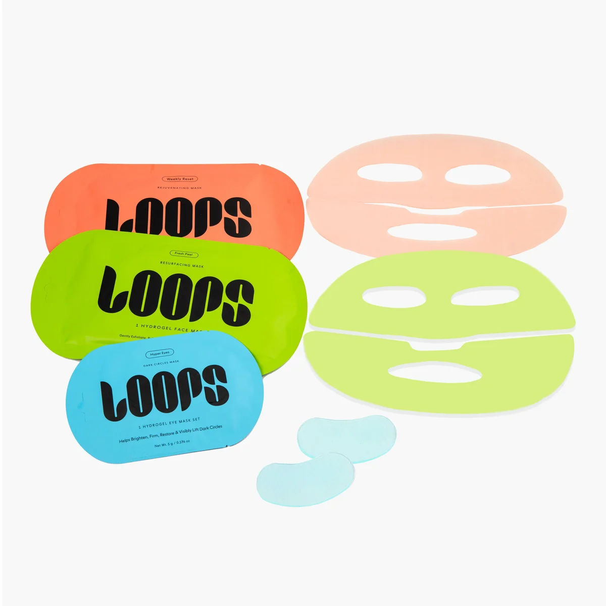 Fresh Face Trio Assorted Hydrogel Eye & Face Masks Set