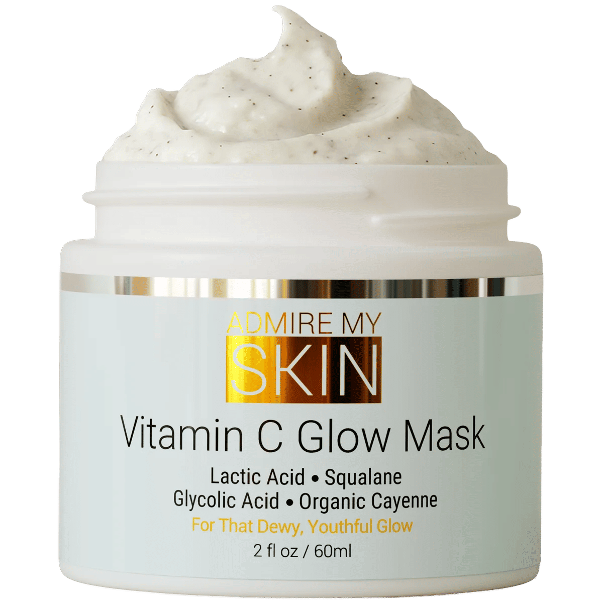 Vitamin C Glow Mask for Brightening - Contains Glycolic and Lactic Acids