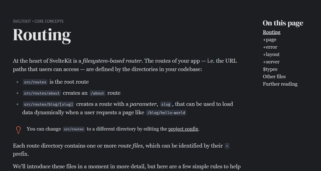 routing docs