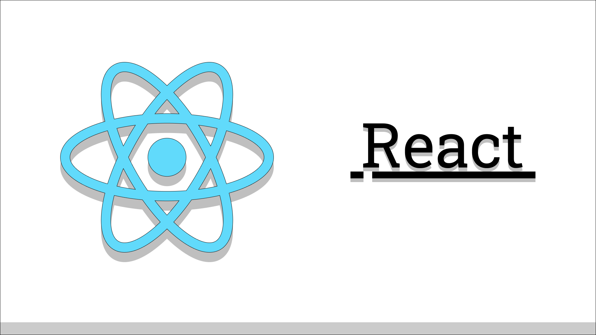 React logo and caption