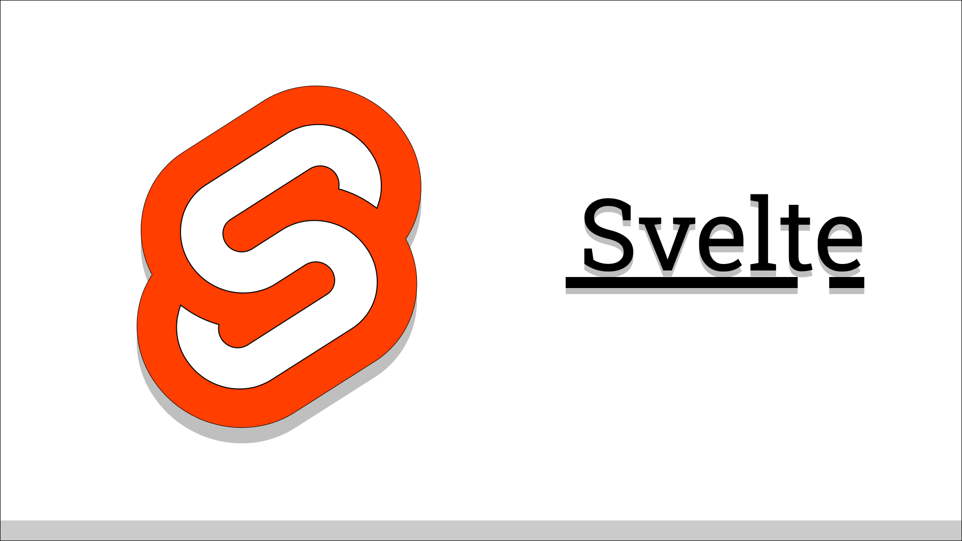 Svelte logo and caption
