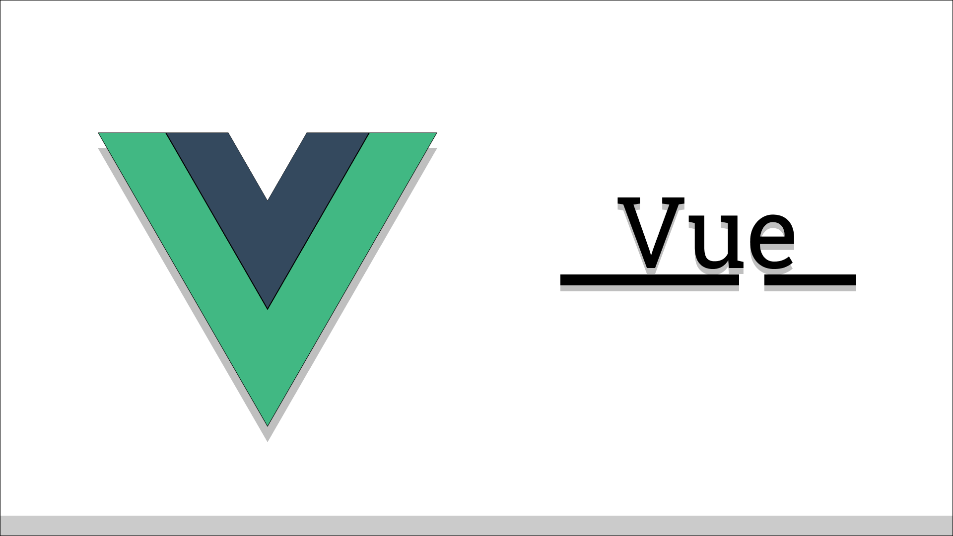 Vue logo and caption