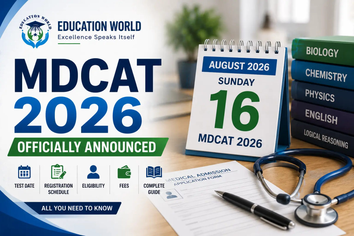 MDCAT 2026 Officially Announced, Test Date, Registration Schedule, Fees & Complete Guide