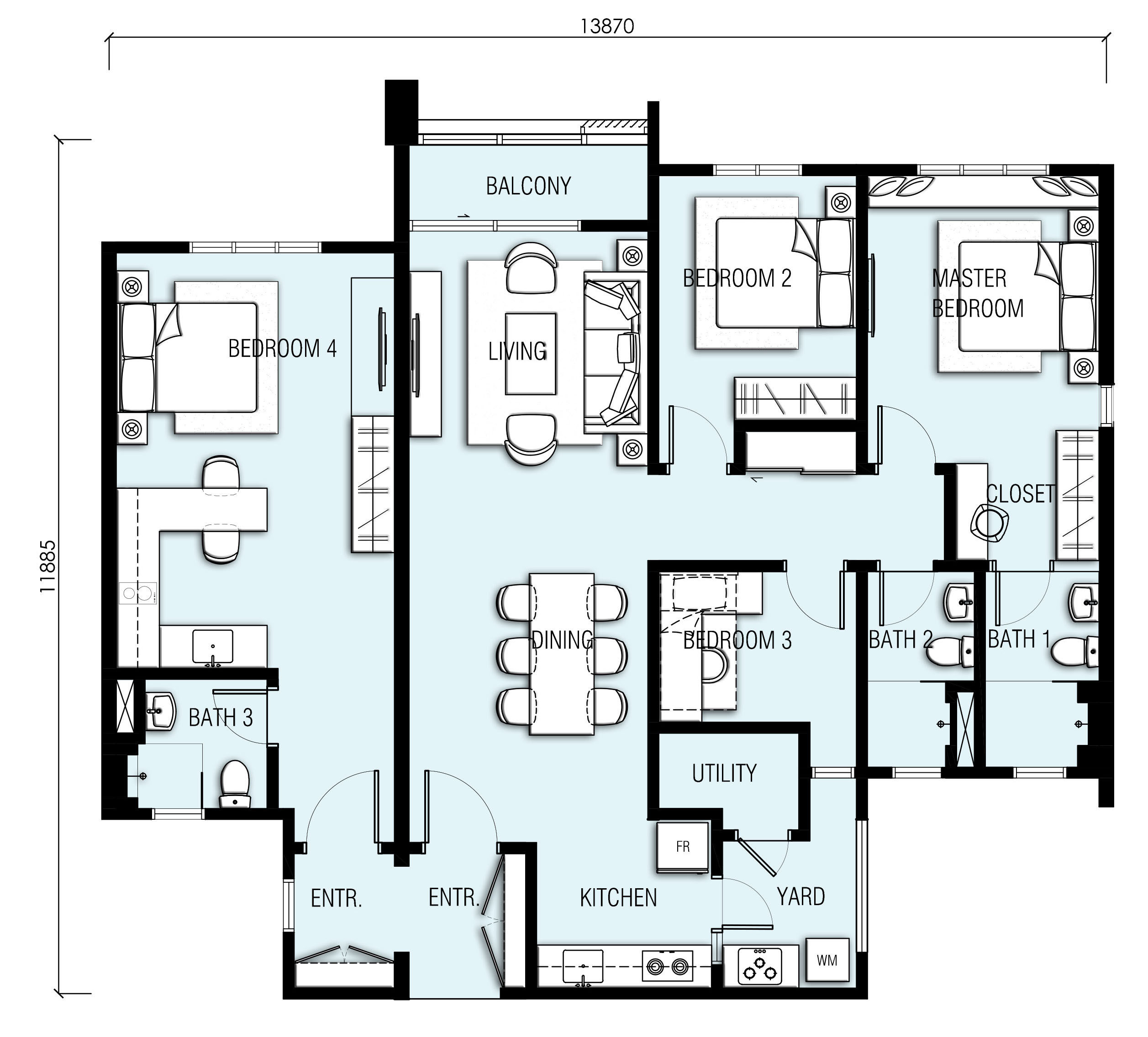 Akasa Cheras South type-D akasa cheras south floor plan type D